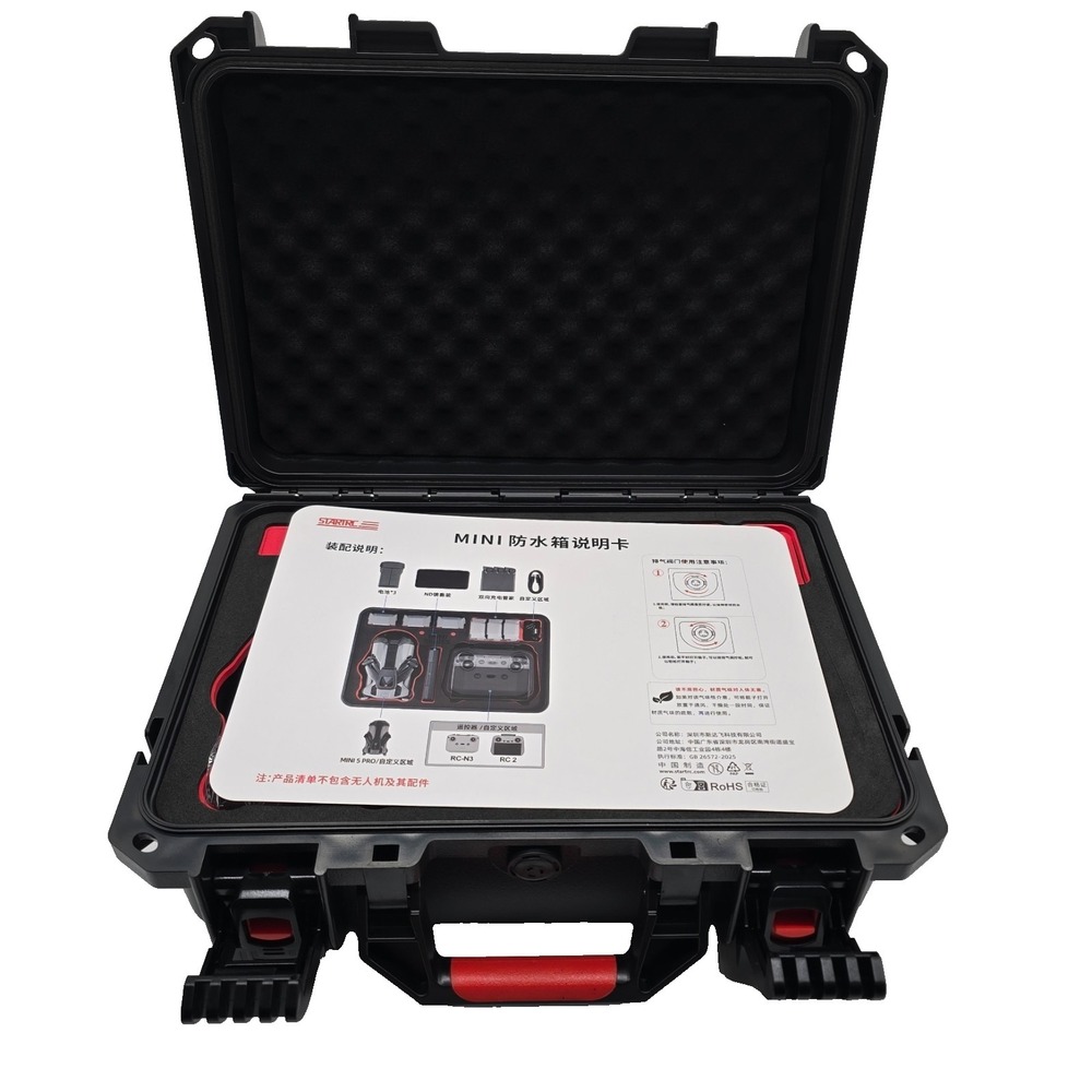 STARTRC Waterproof Hard Case for DJI Mini 5 Pro 4 Pro 3 IP67 7 Batteries Storage